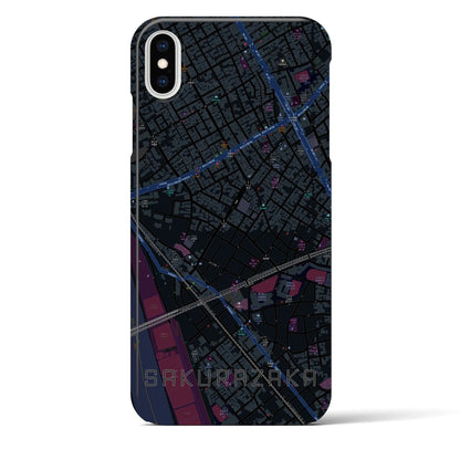 【桜坂（東京都）】地図柄iPhoneケース（バックカバータイプ）