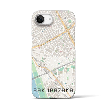 【桜坂（東京都）】地図柄iPhoneケース（バックカバータイプ）