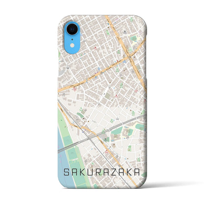 【桜坂（東京都）】地図柄iPhoneケース（バックカバータイプ）