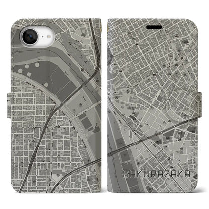 【桜坂（東京都）】地図柄iPhoneケース（手帳タイプ）