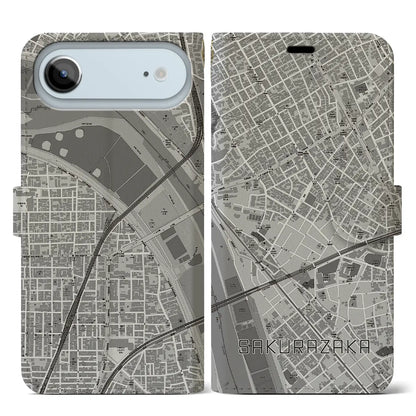 【桜坂（東京都）】地図柄iPhoneケース（手帳タイプ）