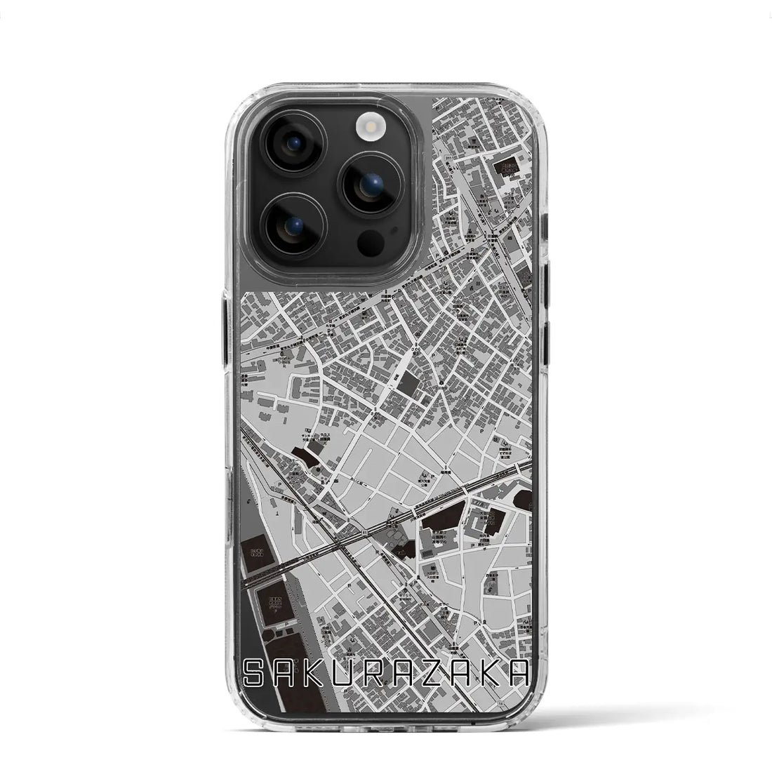 【桜坂（東京都）】地図柄iPhoneケース（MagSafeタイプ）