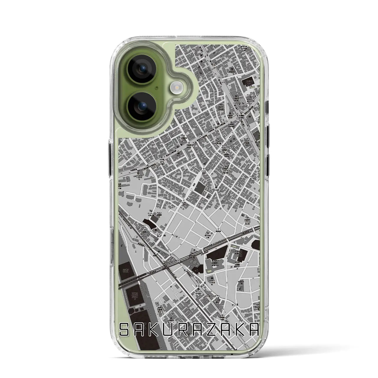 【桜坂（東京都）】地図柄iPhoneケース（MagSafeタイプ）