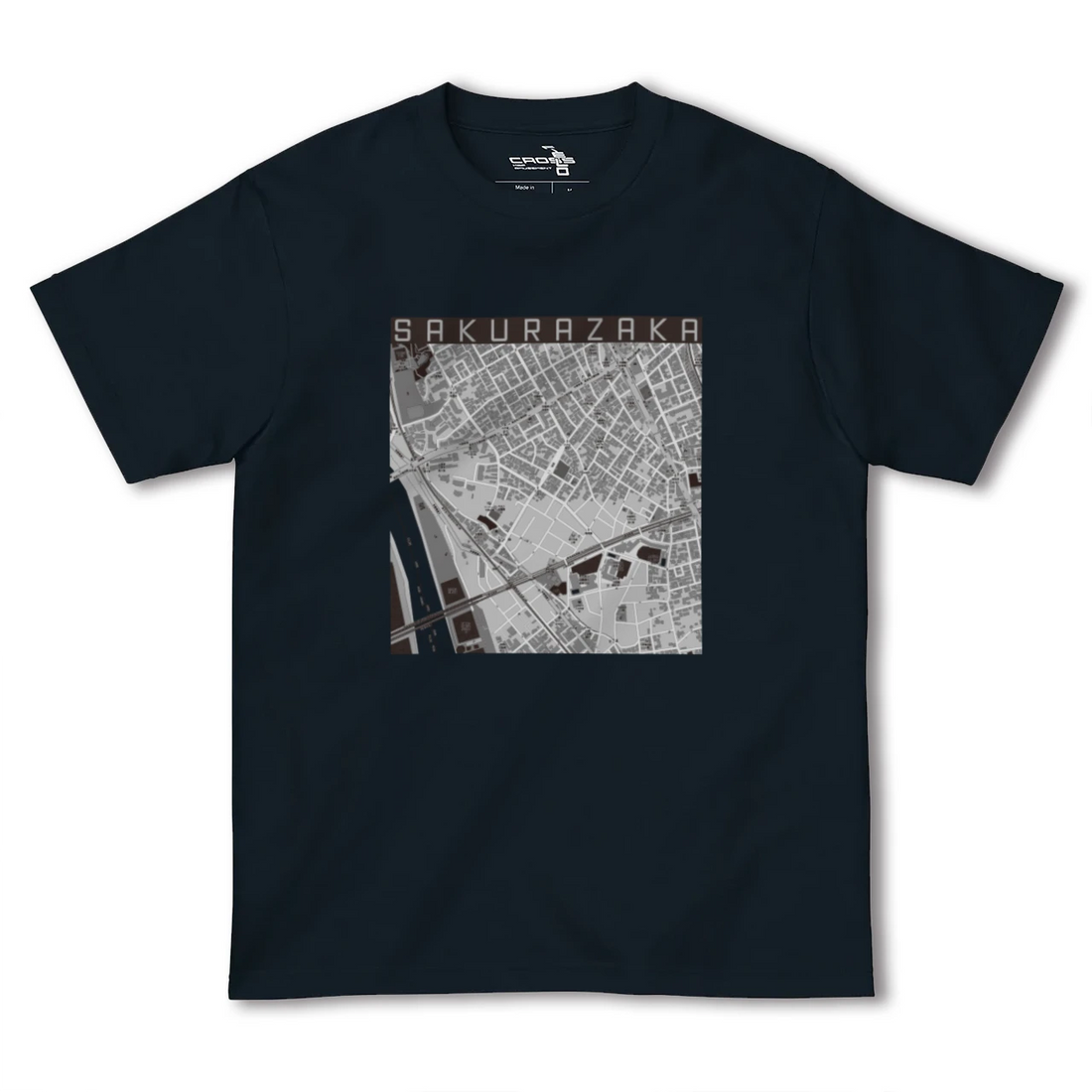 【桜坂(東京都)】地図柄ヘビーウェイトTシャツ