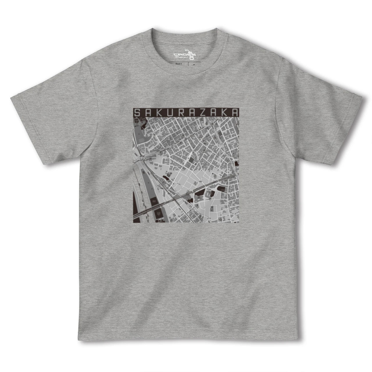 【桜坂（東京都）】地図柄ヘビーウェイトTシャツ