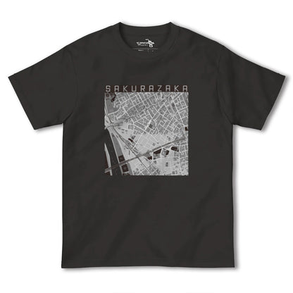 【桜坂（東京都）】地図柄ヘビーウェイトTシャツ