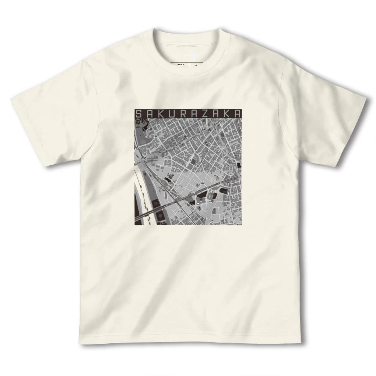 【桜坂（東京都）】地図柄ヘビーウェイトTシャツ