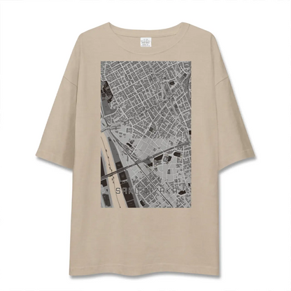 【桜坂（東京都）】地図柄ビッグシルエットTシャツ
