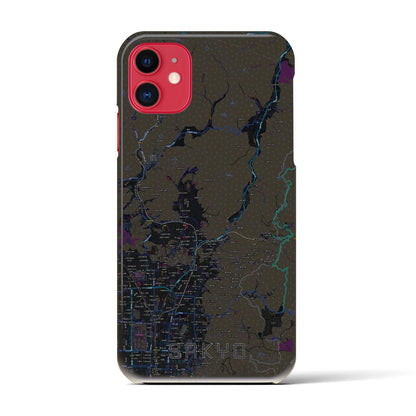 【左京（京都府）】地図柄iPhoneケース（バックカバータイプ）