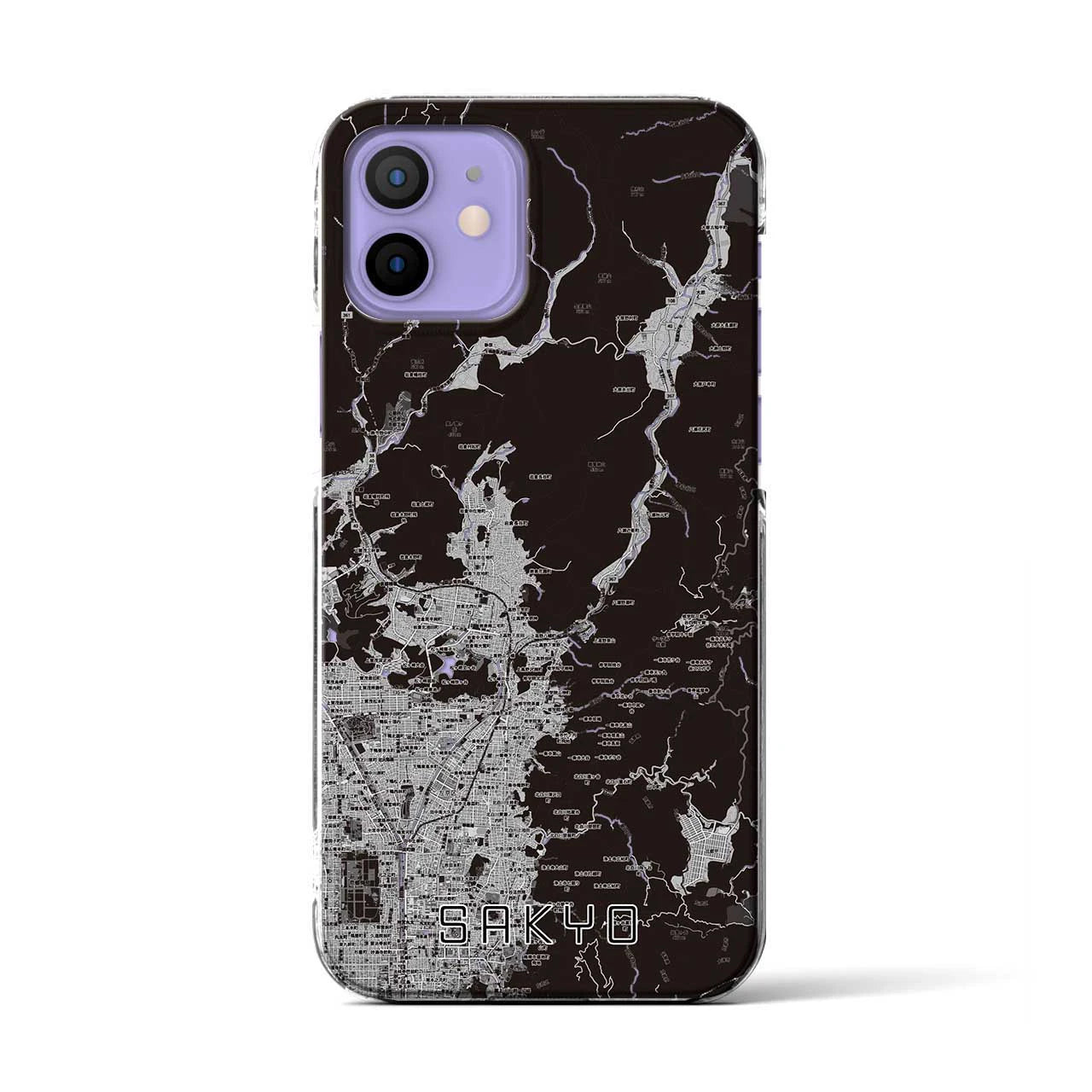 【左京（京都府）】地図柄iPhoneケース（クリアタイプ）