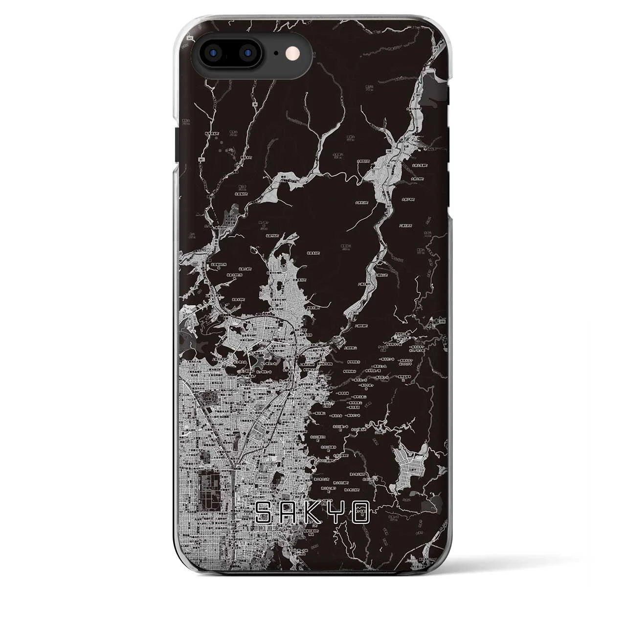 【左京（京都府）】地図柄iPhoneケース（クリアタイプ）
