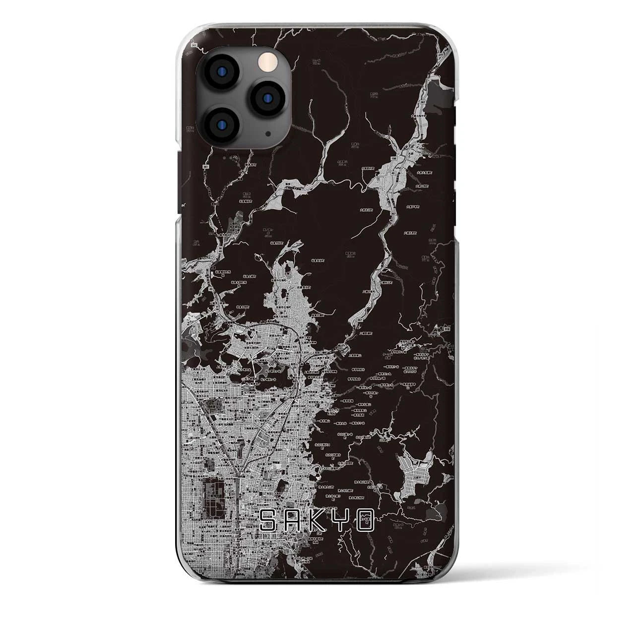 【左京（京都府）】地図柄iPhoneケース（クリアタイプ）