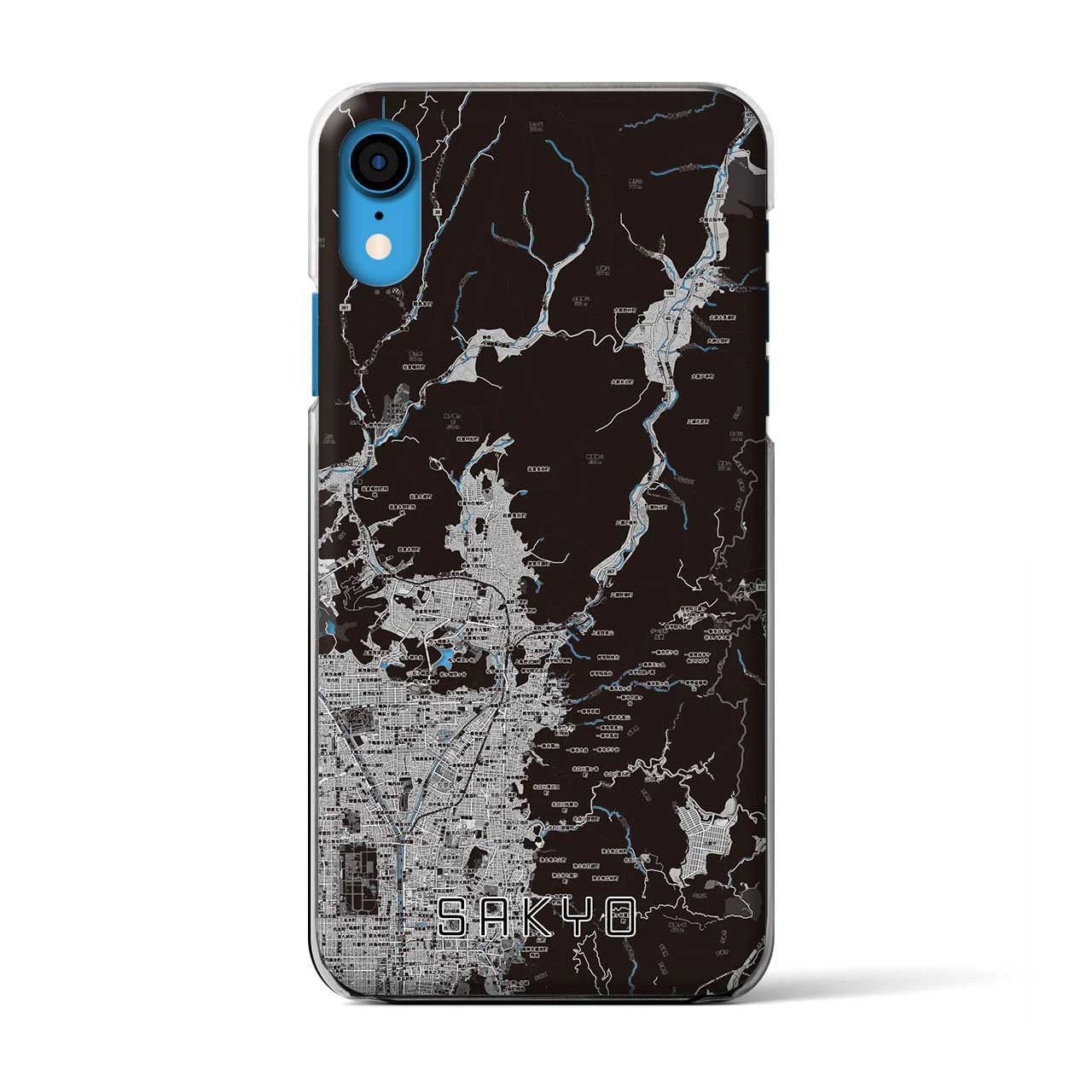 【左京（京都府）】地図柄iPhoneケース（クリアタイプ）