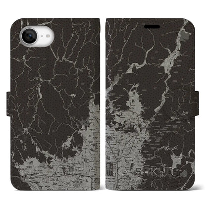 【左京（京都府）】地図柄iPhoneケース（手帳タイプ）