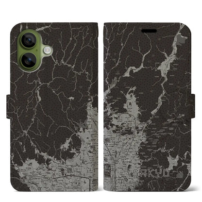 【左京（京都府）】地図柄iPhoneケース（手帳タイプ）