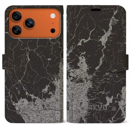 【左京（京都府）】地図柄iPhoneケース（手帳タイプ）