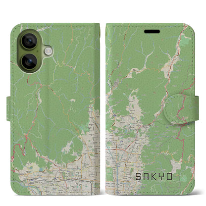 【左京（京都府）】地図柄iPhoneケース（手帳タイプ）