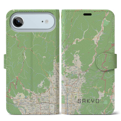 【左京（京都府）】地図柄iPhoneケース（手帳タイプ）