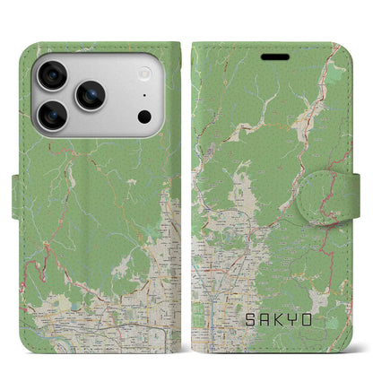 【左京（京都府）】地図柄iPhoneケース（手帳タイプ）