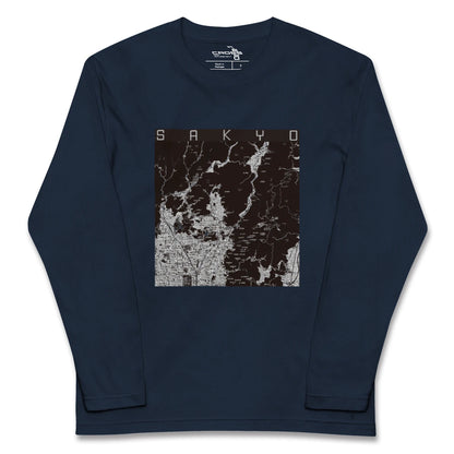 【左京（京都府）】地図柄ロングスリーブTシャツ