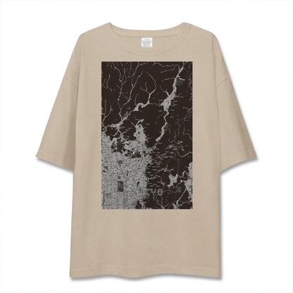 【左京（京都府）】地図柄ビッグシルエットTシャツ
