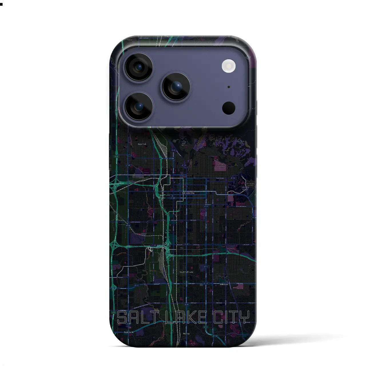 【ソルトレイクシティ（アメリカ）】地図柄iPhoneケース（バックカバータイプ）