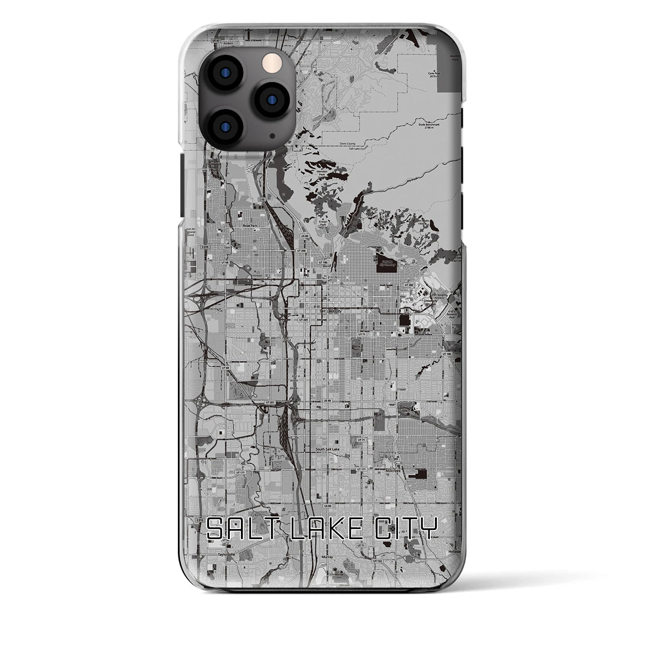 【ソルトレイクシティ（アメリカ）】地図柄iPhoneケース（クリアタイプ）