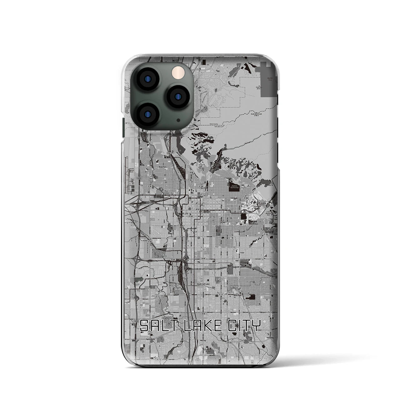 【ソルトレイクシティ（アメリカ）】地図柄iPhoneケース（クリアタイプ）