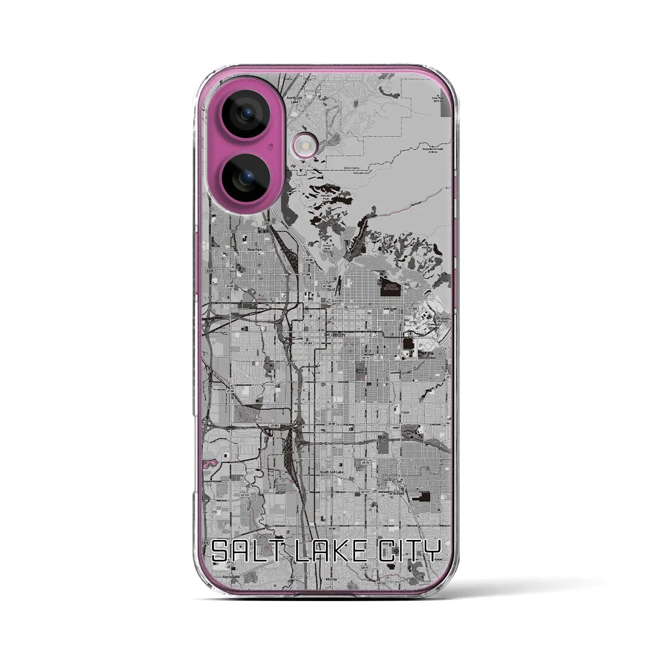 【ソルトレイクシティ（アメリカ）】地図柄iPhoneケース（クリアタイプ）