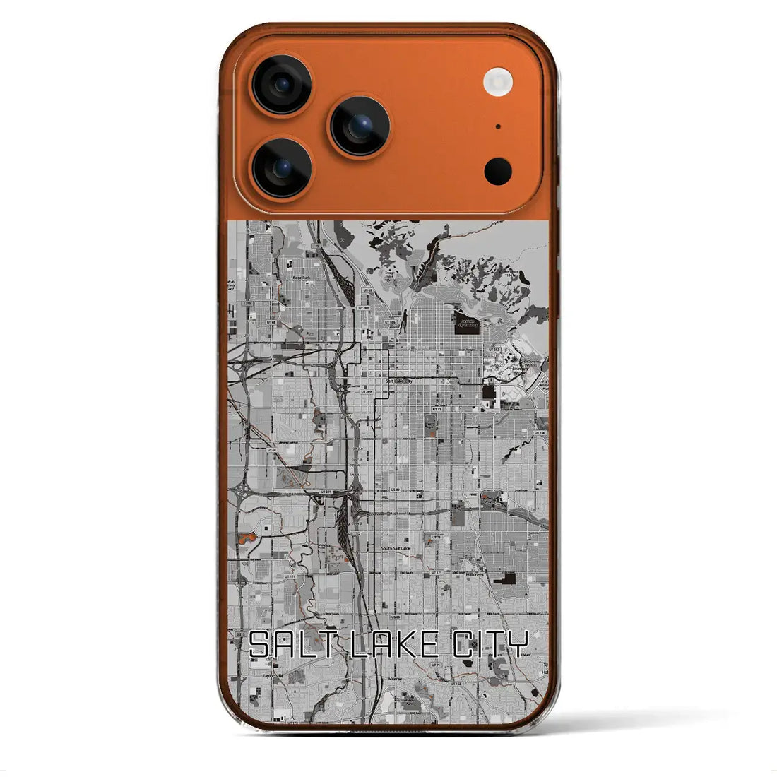 【ソルトレイクシティ（アメリカ）】地図柄iPhoneケース（クリアタイプ）