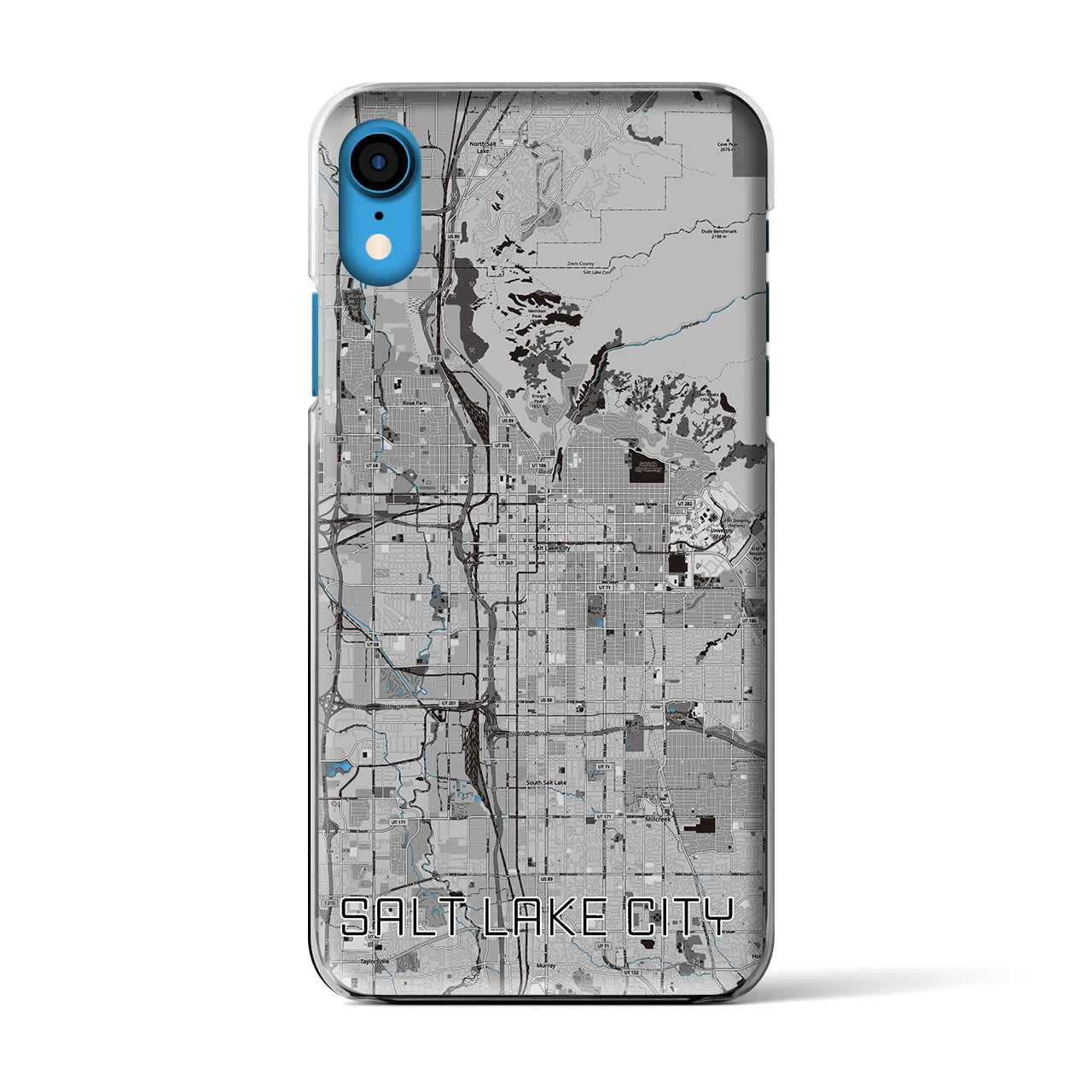 【ソルトレイクシティ（アメリカ）】地図柄iPhoneケース（クリアタイプ）