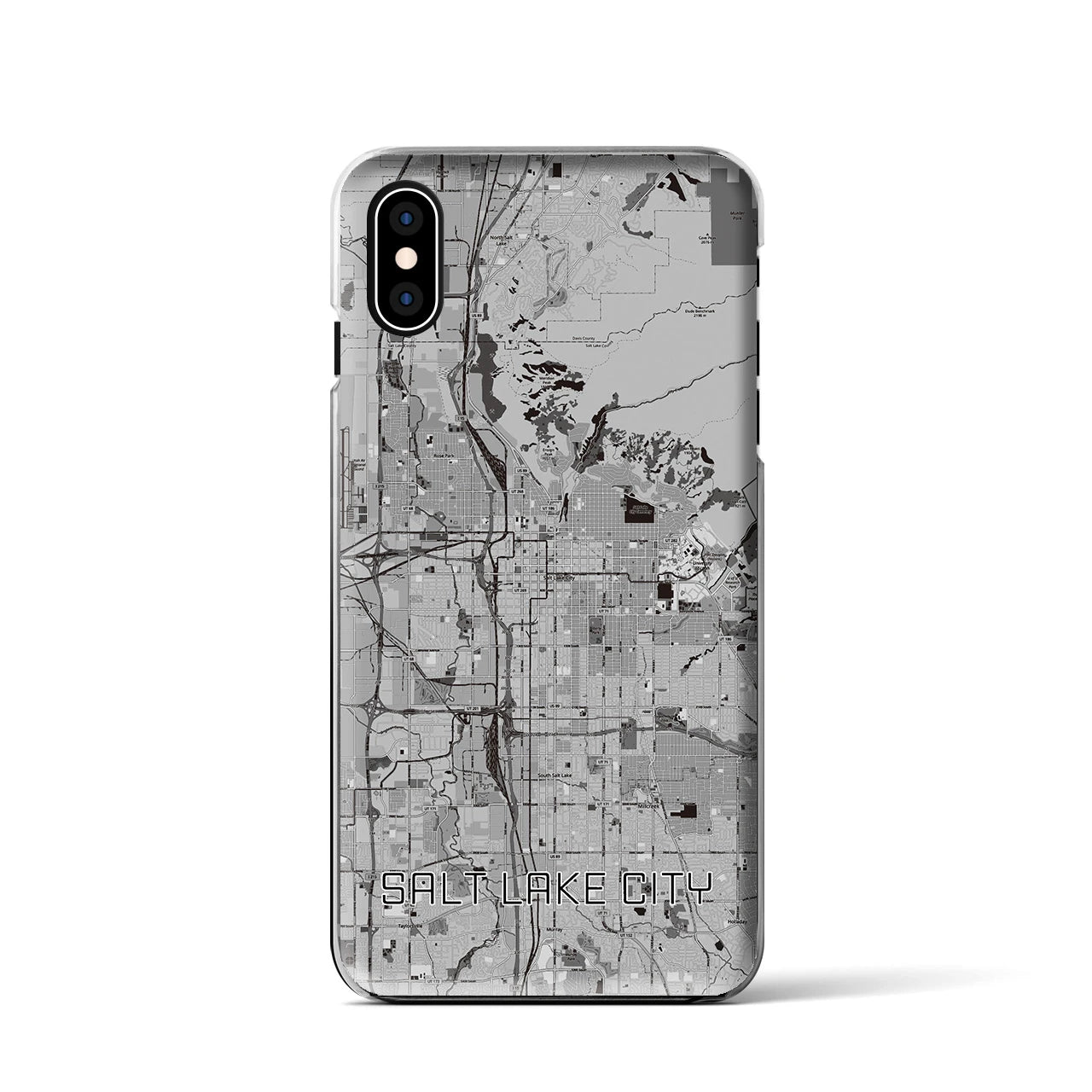 【ソルトレイクシティ（アメリカ）】地図柄iPhoneケース（クリアタイプ）