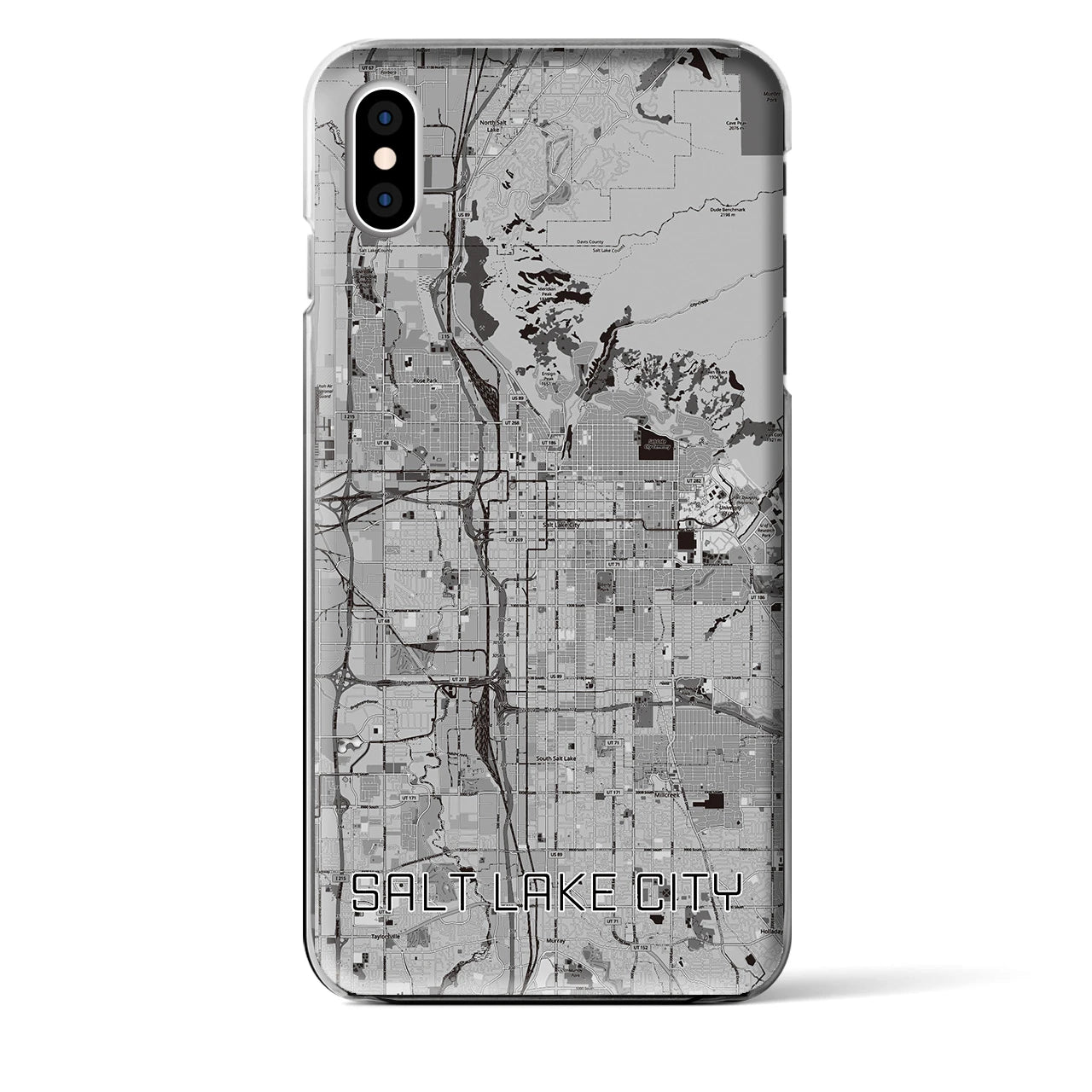 【ソルトレイクシティ（アメリカ）】地図柄iPhoneケース（クリアタイプ）