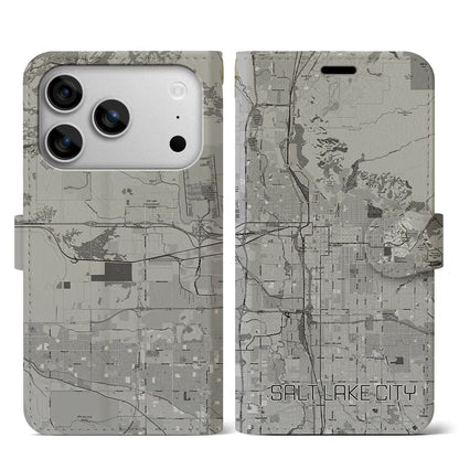 【ソルトレイクシティ（アメリカ）】地図柄iPhoneケース（手帳タイプ）