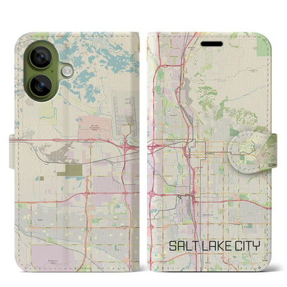 【ソルトレイクシティ（アメリカ）】地図柄iPhoneケース（手帳タイプ）