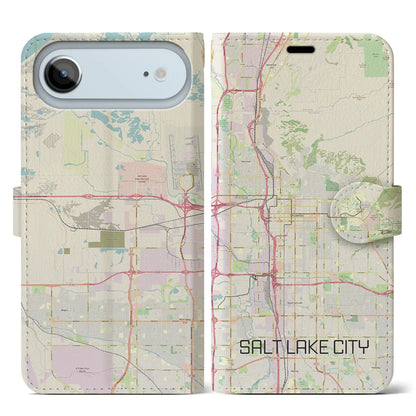 【ソルトレイクシティ（アメリカ）】地図柄iPhoneケース（手帳タイプ）