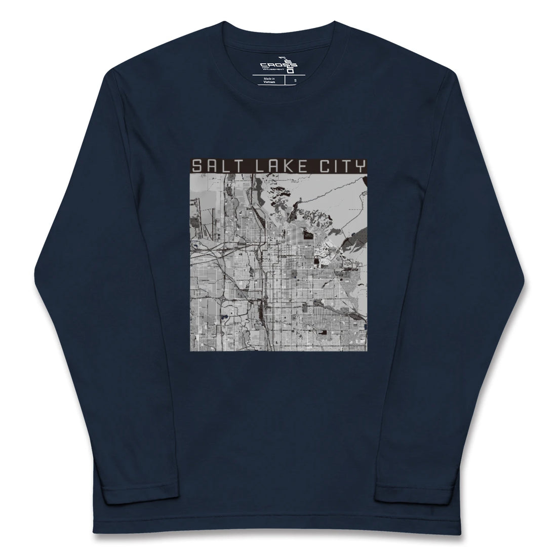 【ソルトレイクシティ(アメリカ)】地図柄ロングスリーブTシャツ