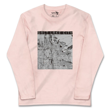 【ソルトレイクシティ（アメリカ）】地図柄ロングスリーブTシャツ