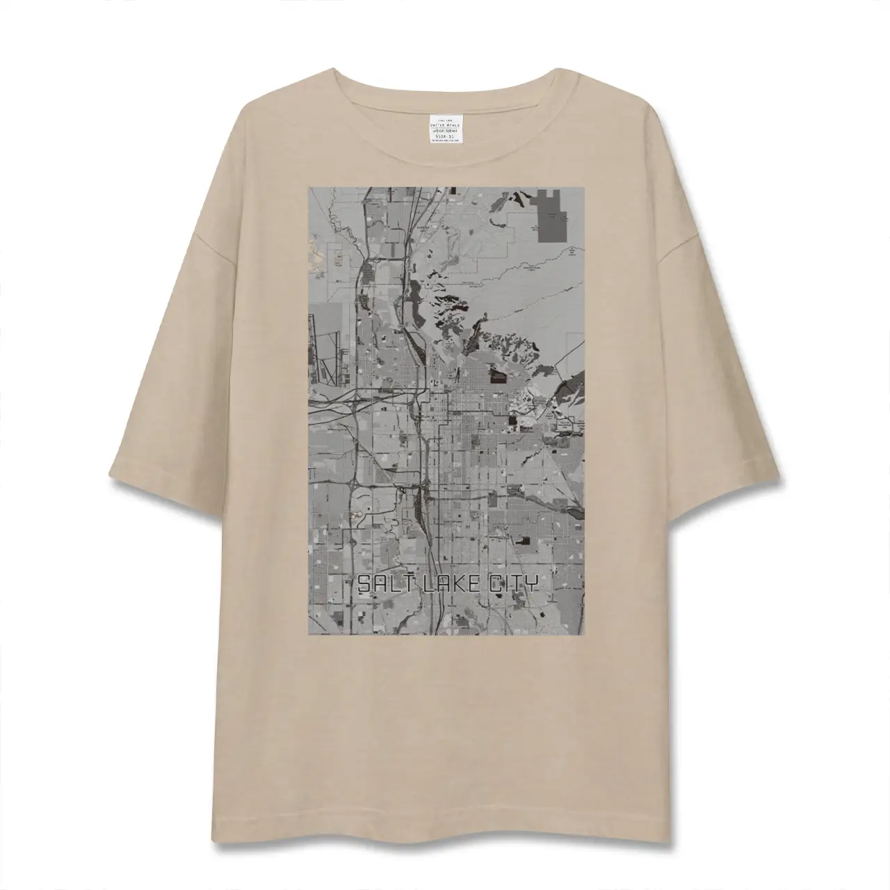 【ソルトレイクシティ（アメリカ）】地図柄ビッグシルエットTシャツ