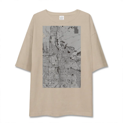【ソルトレイクシティ（アメリカ）】地図柄ビッグシルエットTシャツ