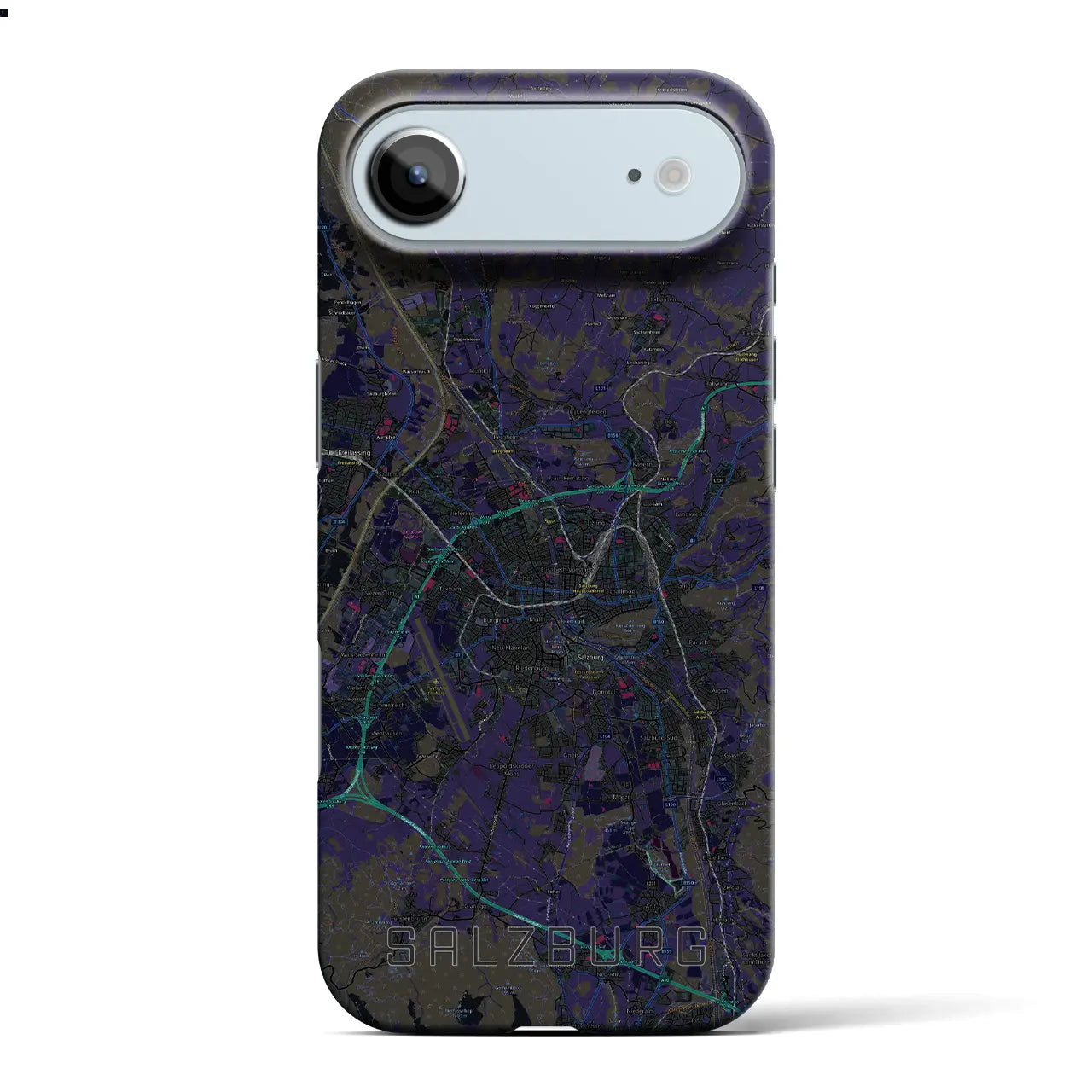 【ザルツブルク（オーストリア）】地図柄iPhoneケース（バックカバータイプ）