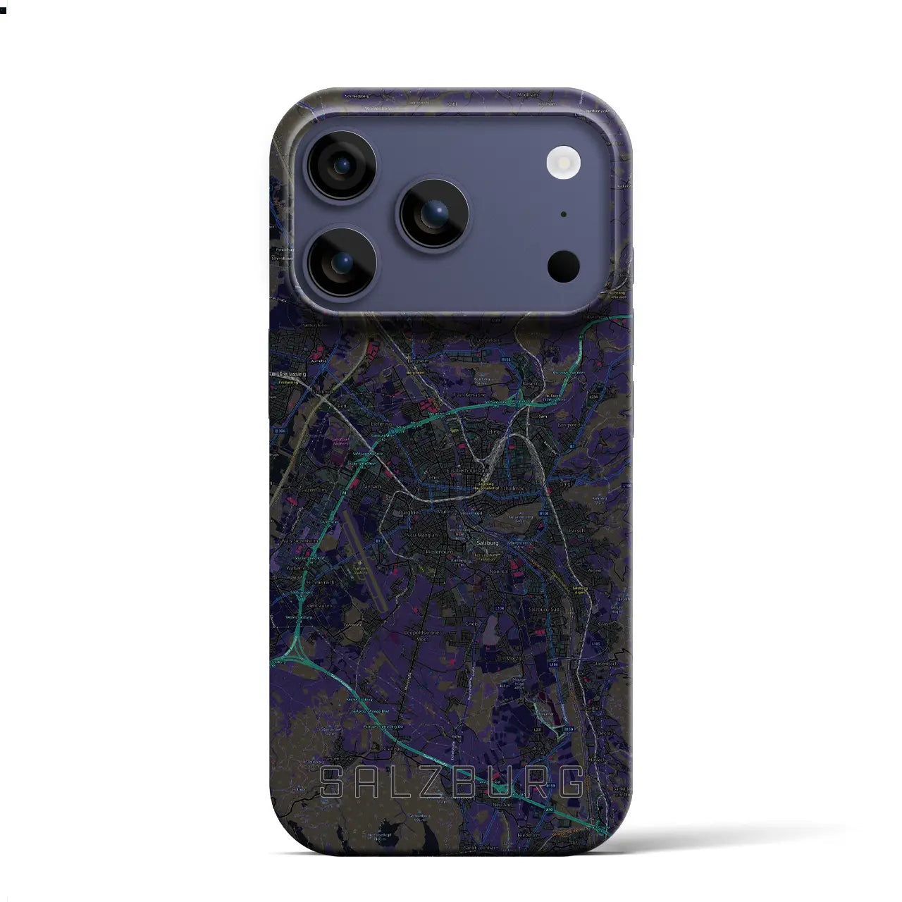 【ザルツブルク（オーストリア）】地図柄iPhoneケース（バックカバータイプ）