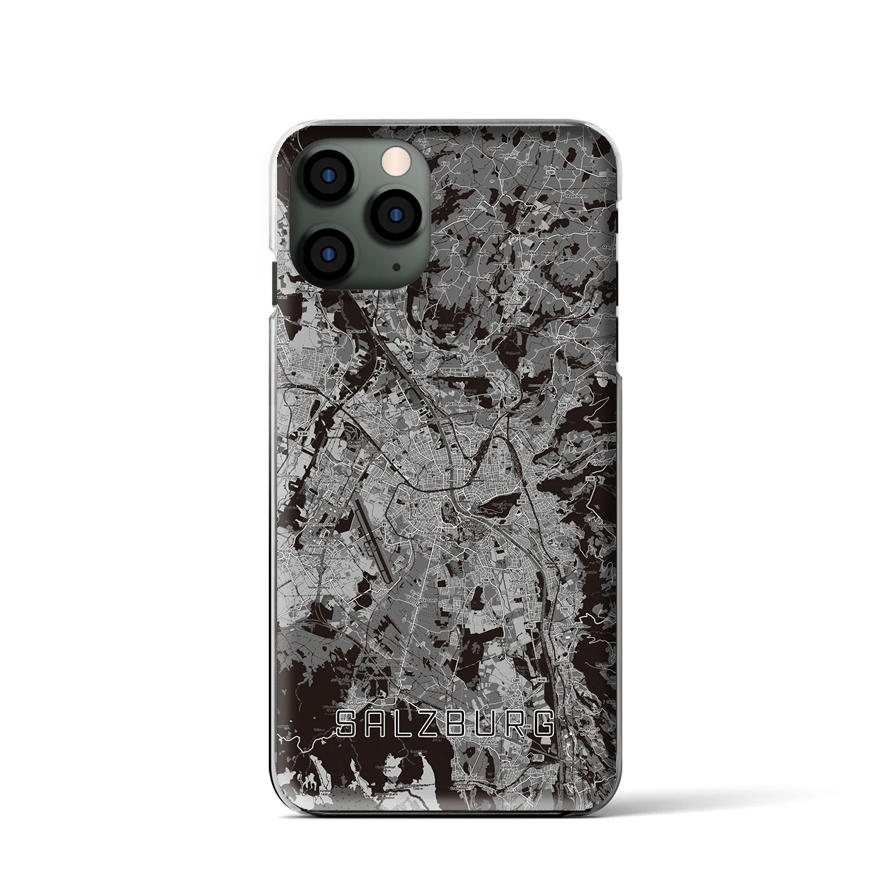 【ザルツブルク（オーストリア）】地図柄iPhoneケース（クリアタイプ）