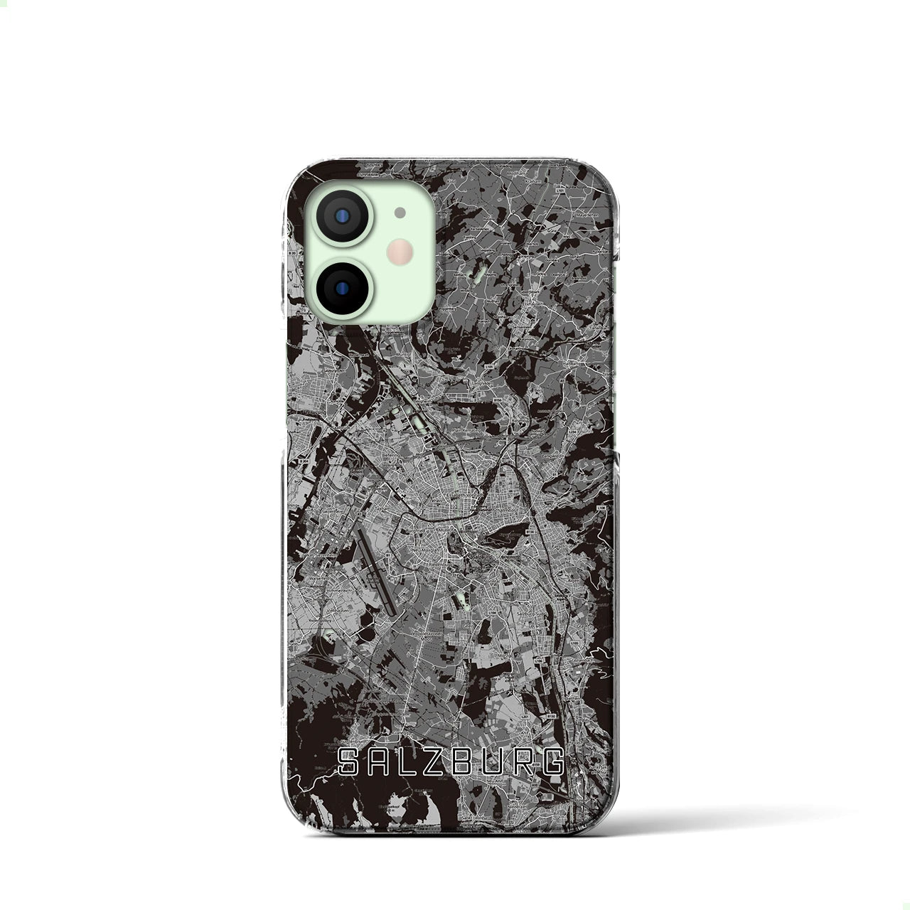 【ザルツブルク（オーストリア）】地図柄iPhoneケース（クリアタイプ）