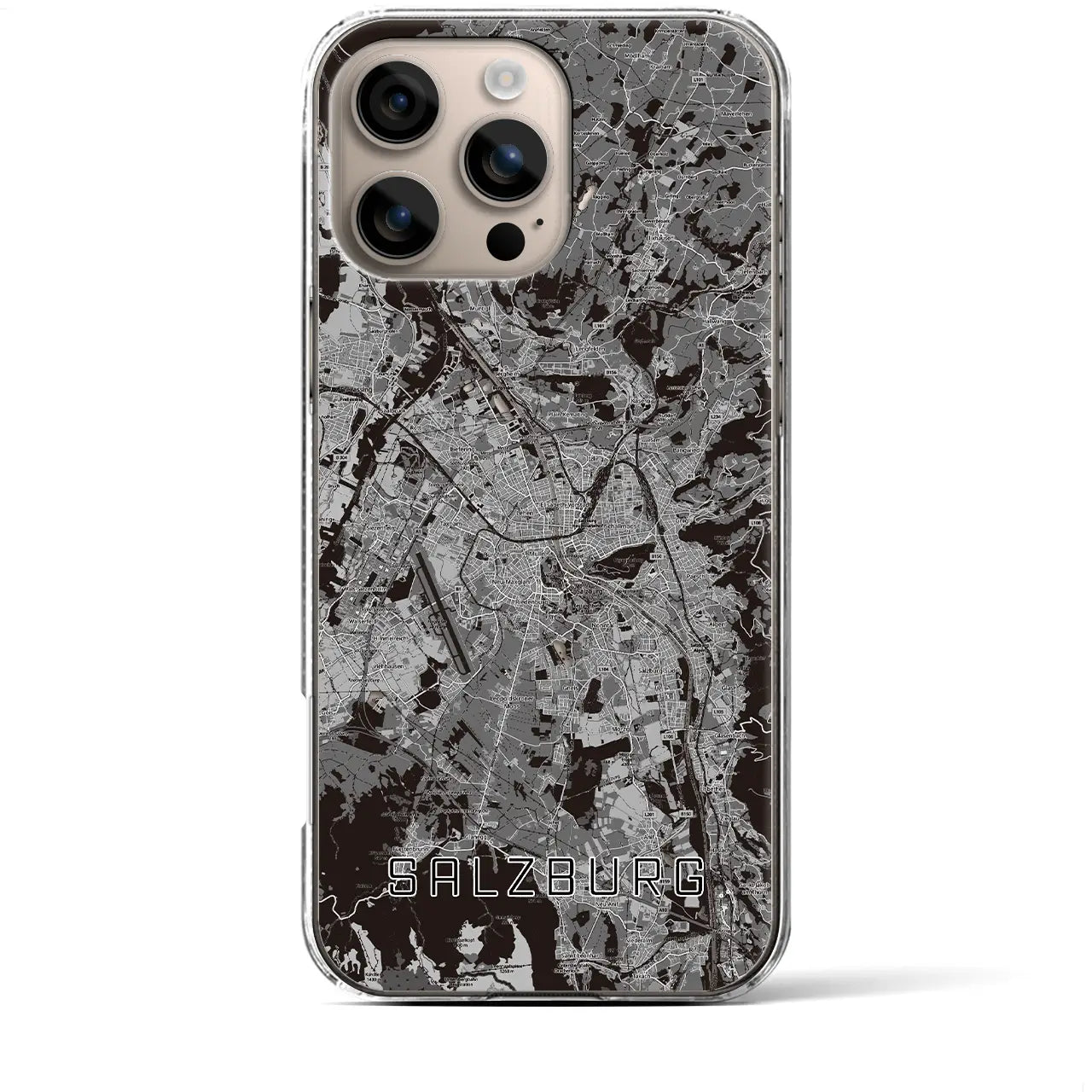 【ザルツブルク（オーストリア）】地図柄iPhoneケース（クリアタイプ）