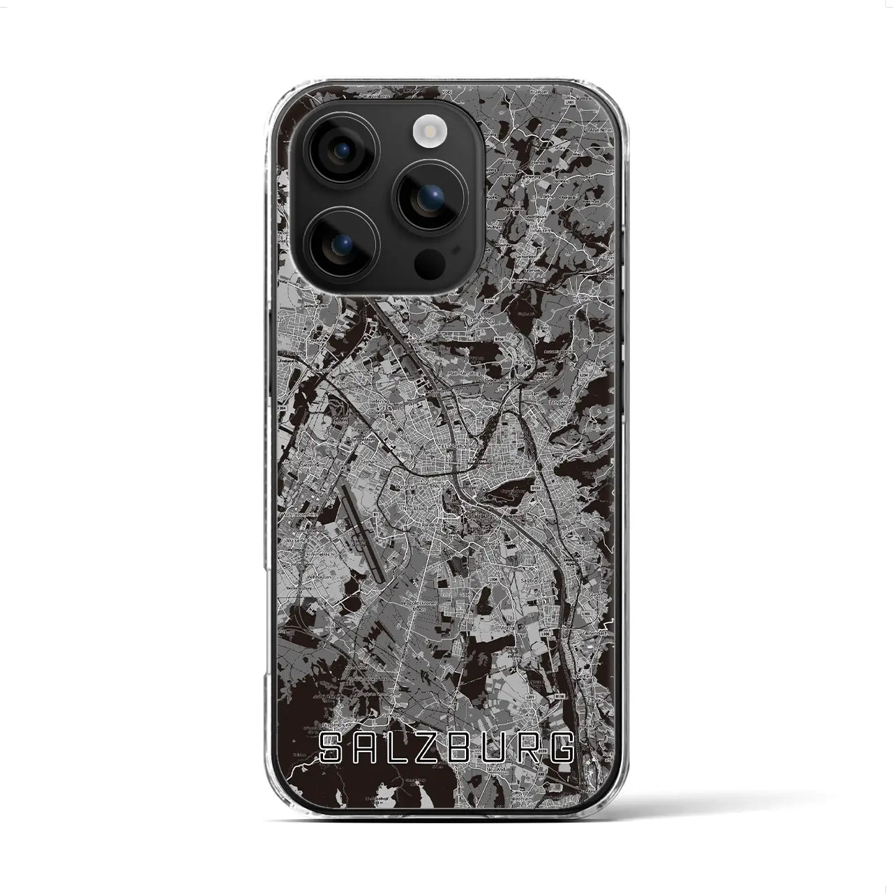 【ザルツブルク（オーストリア）】地図柄iPhoneケース（クリアタイプ）