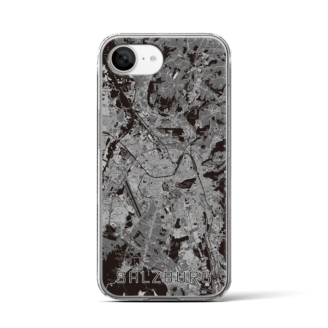 【ザルツブルク（オーストリア）】地図柄iPhoneケース（クリアタイプ）