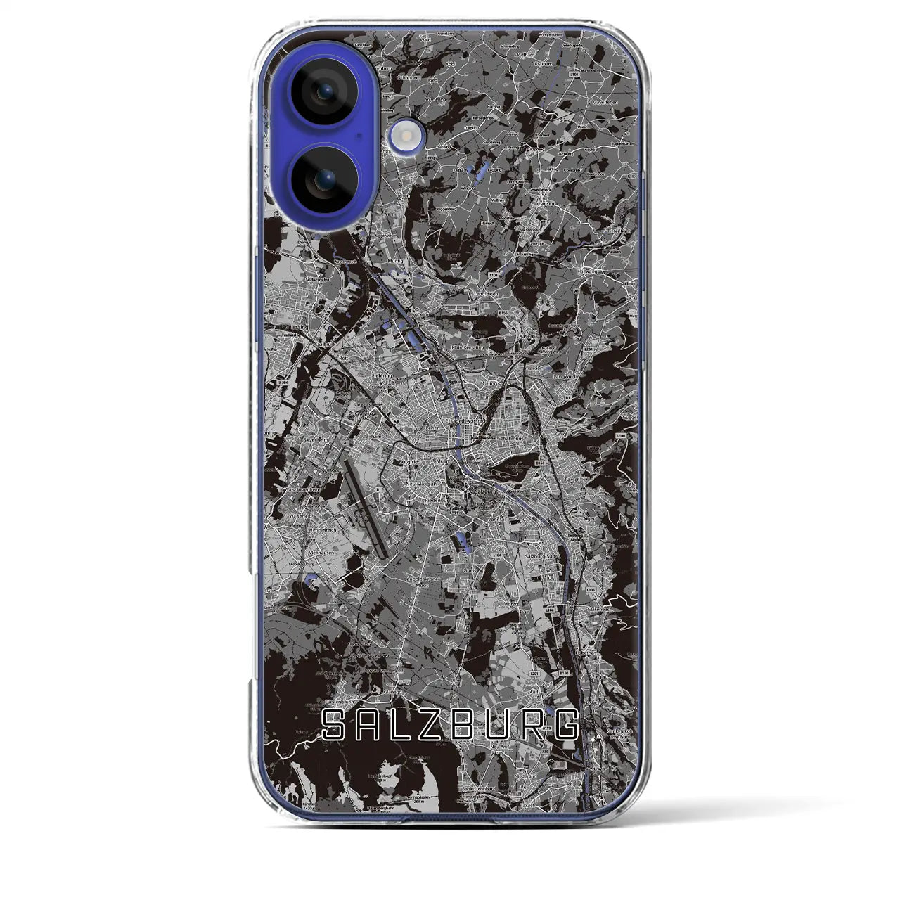 【ザルツブルク（オーストリア）】地図柄iPhoneケース（クリアタイプ）