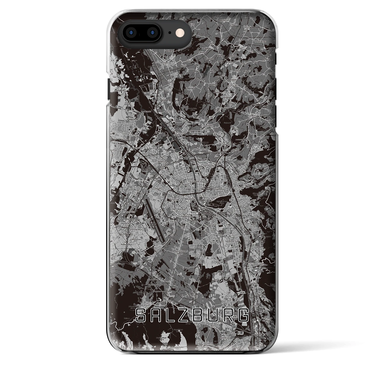 【ザルツブルク（オーストリア）】地図柄iPhoneケース（クリアタイプ）