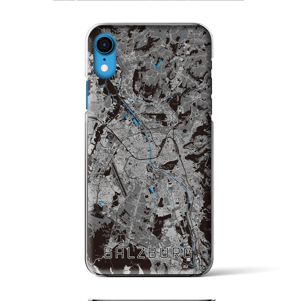 【ザルツブルク（オーストリア）】地図柄iPhoneケース（クリアタイプ）